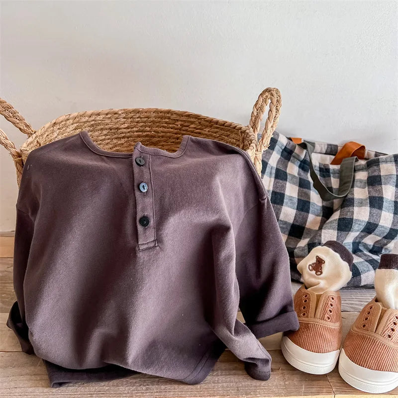 Baby Boys Printed T-Shirt – Korean Style Loose Casual Kids Pullover Top