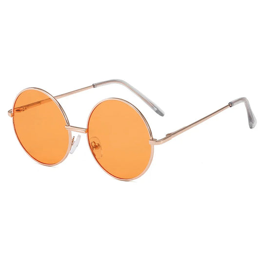 Children's sunglasses metal frame round sunglasses simple anti ultraviolet tide children's glasses