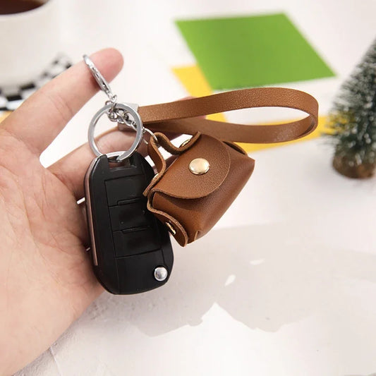 Cute Coin Purse Women's Bags Soft Leather Housekeeper Keychain Coin Wallet Pouch Mini Portable Storage Bag key Earphone Box