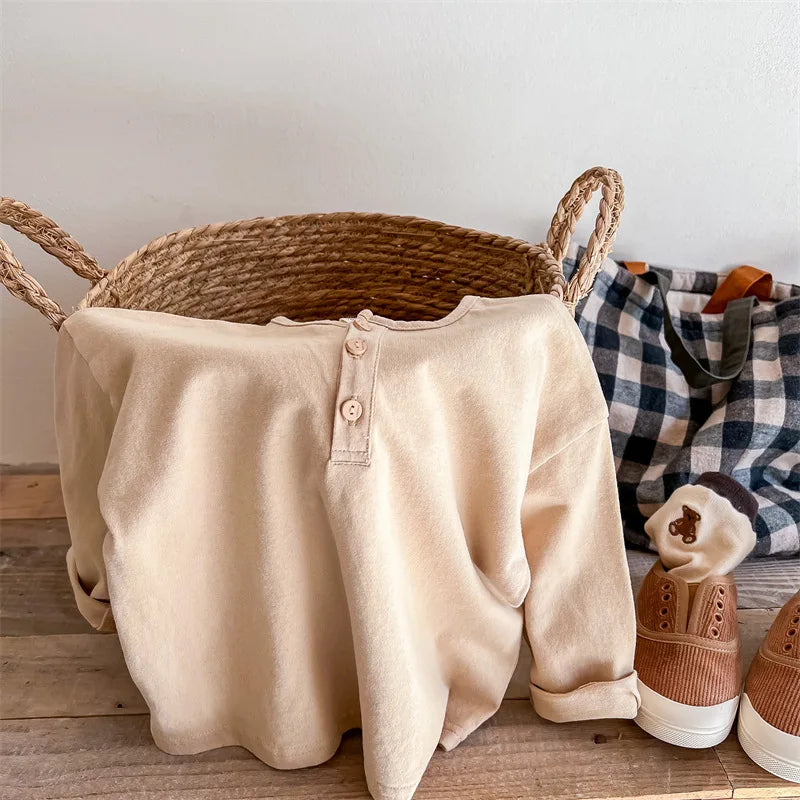 Baby Boys Printed T-Shirt – Korean Style Loose Casual Kids Pullover Top