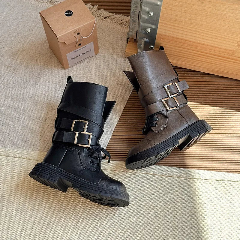 Children Knee Length Boots New Autumn Girls Princess Boots Kids Fashion Comfortable Non Slip Buckle Long Boots