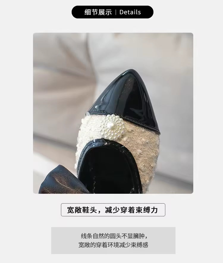 Children Leather Shoes for Girls New Fashion Comfortable Elegant Beading Bowtie Soft Sole Wedding Princess Shoes