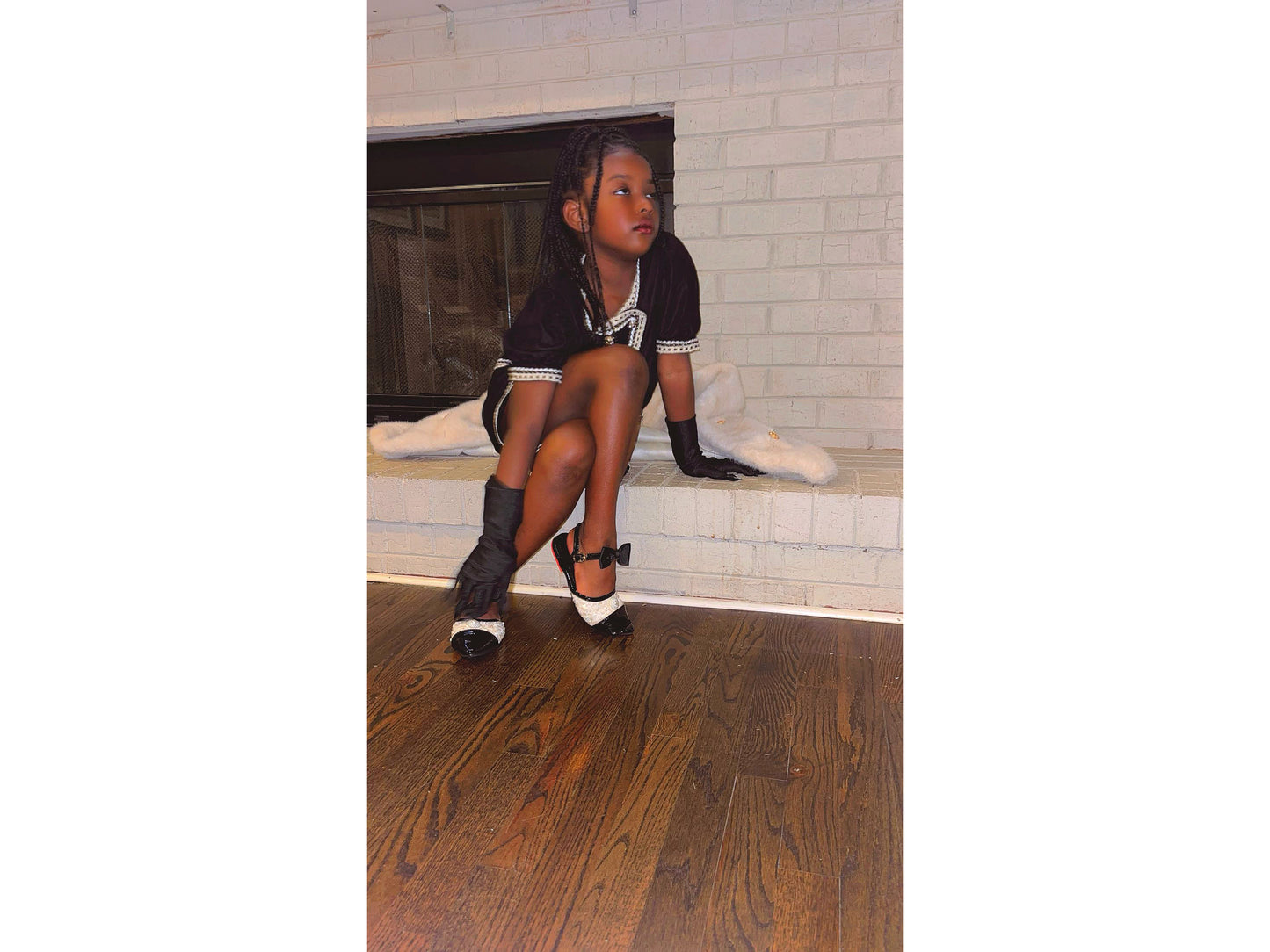 Children Leather Shoes for Girls New Fashion Comfortable Elegant Beading Bowtie Soft Sole Wedding Princess Shoes