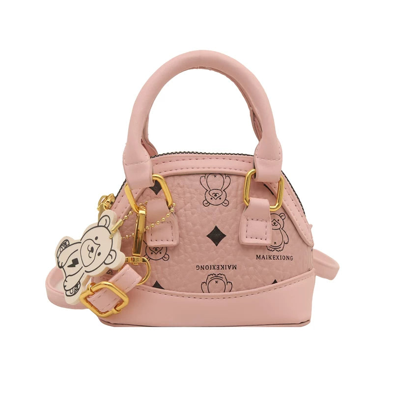 Children's Trendy Shell-Shaped Small Bag for Girls, New High-End Niche Handbag, Mini Coin Crossbody Bag, Fashionable