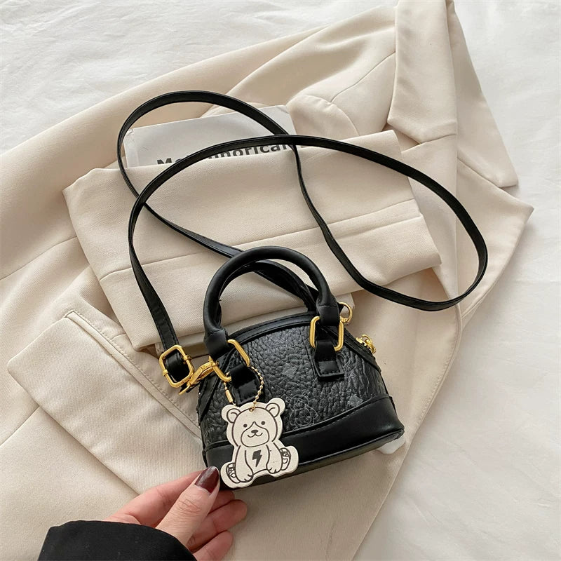 Mini Small BagNew Pink Cute Zip-up Shell Bag Shoulder Portable Earphone Bag