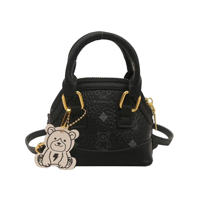 Children's Trendy Shell-Shaped Small Bag for Girls, New High-End Niche Handbag, Mini Coin Crossbody Bag, Fashionable