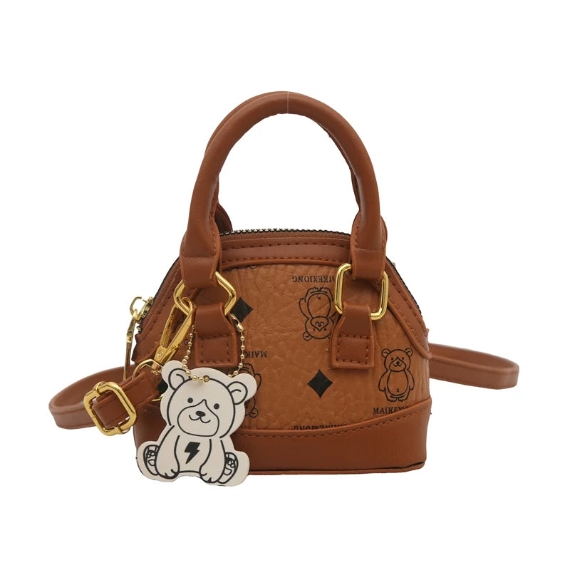 Children's Trendy Shell-Shaped Small Bag for Girls, New High-End Niche Handbag, Mini Coin Crossbody Bag, Fashionable