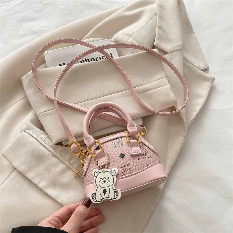 Mini Small BagNew Pink Cute Zip-up Shell Bag Shoulder Portable Earphone Bag