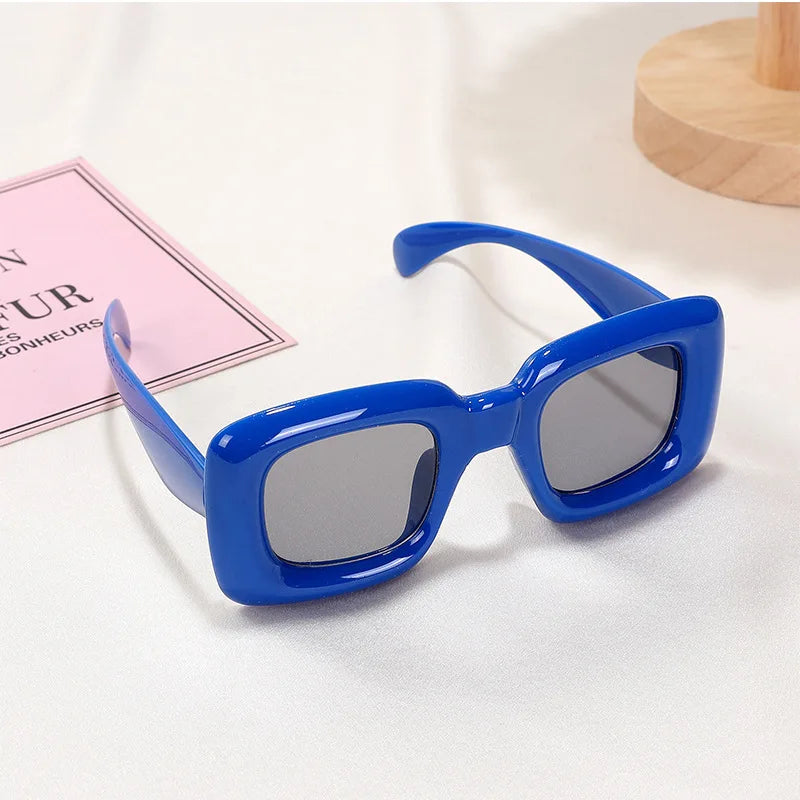3-12 Years New Square Sunglasses for Boys Girls Y2K Retro Design Shades Candy Color Goggle Sun Glasses Kids Children Eyewear