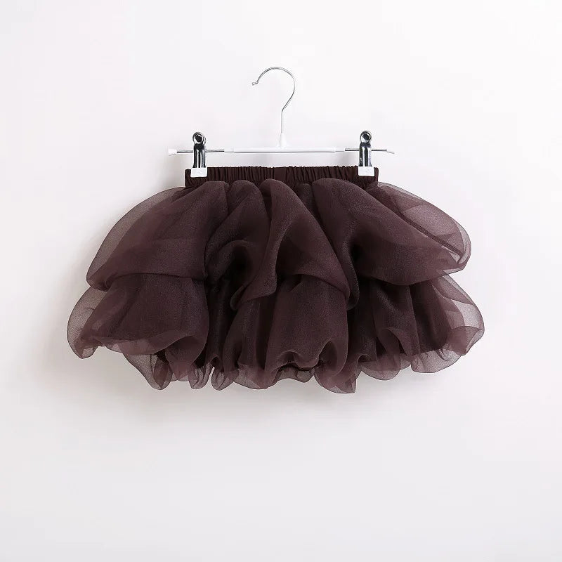 Toddler Girls Tutu Skirt for Kids Puff Layered Cake Bottom Wear Little Big Girls Mini Skort Shorts Children Lolita Clothes Wear