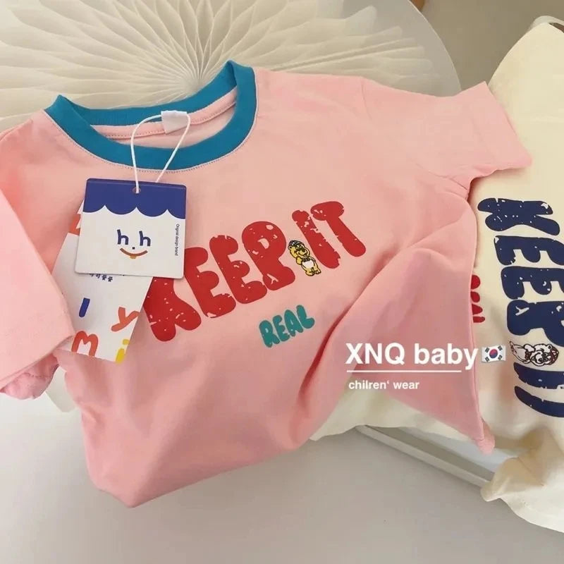 100% 𝐶𝑜𝑡𝑡𝑜𝑛 𝑆ℎ𝑜𝑟𝑡－𝑠𝑙𝑒𝑒𝑣𝑒𝑑 𝑆𝑢𝑚𝑚𝑒𝑟 “𝐾𝑒𝑒𝑝 𝐼𝑡 𝑅𝑒𝑎𝑙“ 𝐿𝑜𝑜𝑠𝑒 𝑇－𝑠ℎ𝑖𝑟𝑡