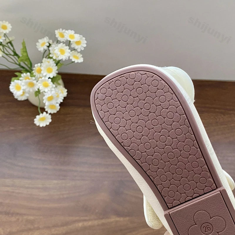 Girls' Princess Shoes Autumn New Children Fashion Bow Knot Party Dress Leather Shoes Soft Sole Comfortable Non Slip Casual Flats