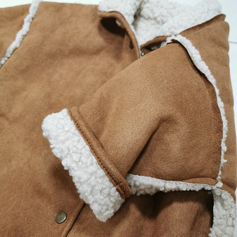 Winter Baby Romper Newborn Lamb Wool Baby Boy Romper Clothes Double Side Thick Warm Infant Jumpsuit For Boy Toddler Playsuit
