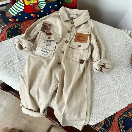 Boys Jumpsuit 2025 Autumn New Arrival  Cool Handsome Stylish Korean Style  Pants Well Designed Fashion Overalls