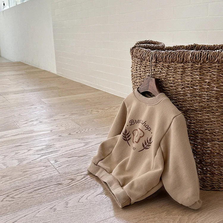 Kids Spring Casual Loose Sweatshirts Girls O-neck Print Pullover Tops Toddler Boys Cotton Simple Comfortable Long Sleeves Tees