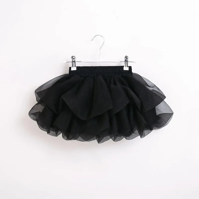 Toddler Girls Tutu Skirt for Kids Puff Layered Cake Bottom Wear Little Big Girls Mini Skort Shorts Children Lolita Clothes Wear