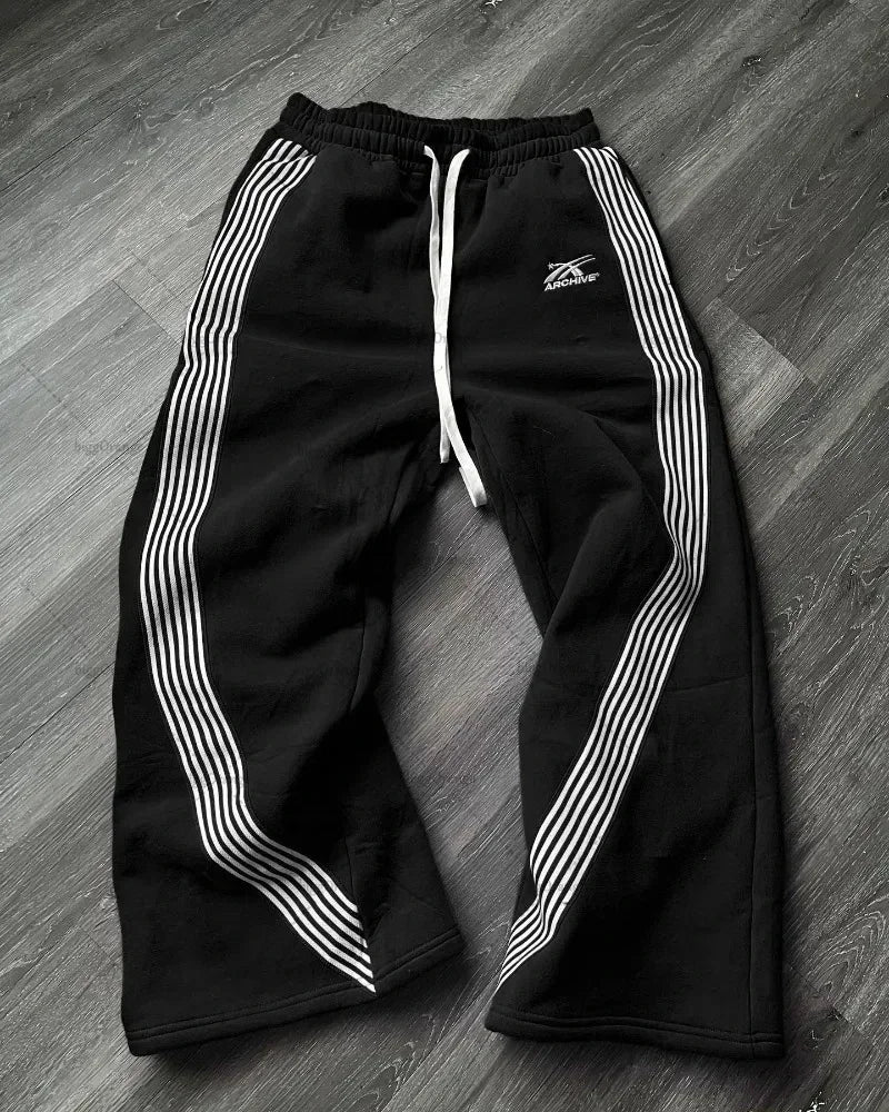 Men’s Y2K Gothic Hip Hop Sweatpants – Retro Baggy Jogging Pants