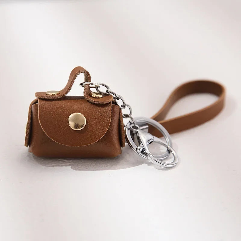 Cute Coin Purse Women's Bags Soft Leather Housekeeper Keychain Coin Wallet Pouch Mini Portable Storage Bag key Earphone Box