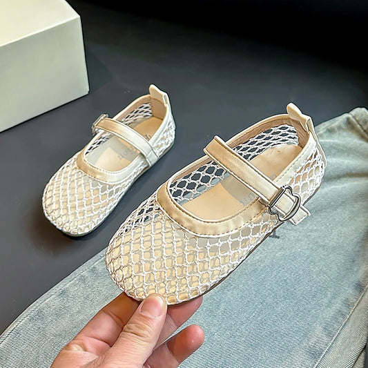 2025 New Children's Flats Summer Breathable Princess Shoes for Girls Simple Fashion Kids Causal Shoes Soft Soled Trend Versatile