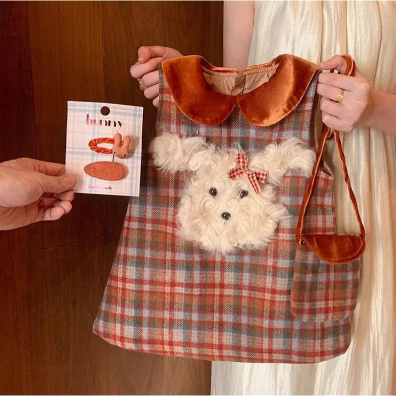 Girls Spring and Autumn New One-Year-Old Birthday Dress Three-Dimensional Flower Vest Dress