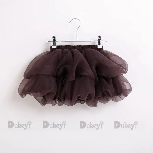 Toddler Girls Tutu Skirt for Kids Puff Layered Cake Bottom Wear Little Big Girls Mini Skort Shorts Children Lolita Clothes Wear
