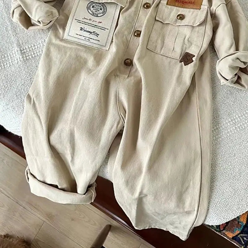 Boys Jumpsuit 2025 Autumn New Arrival  Cool Handsome Stylish Korean Style  Pants Well Designed Fashion Overalls