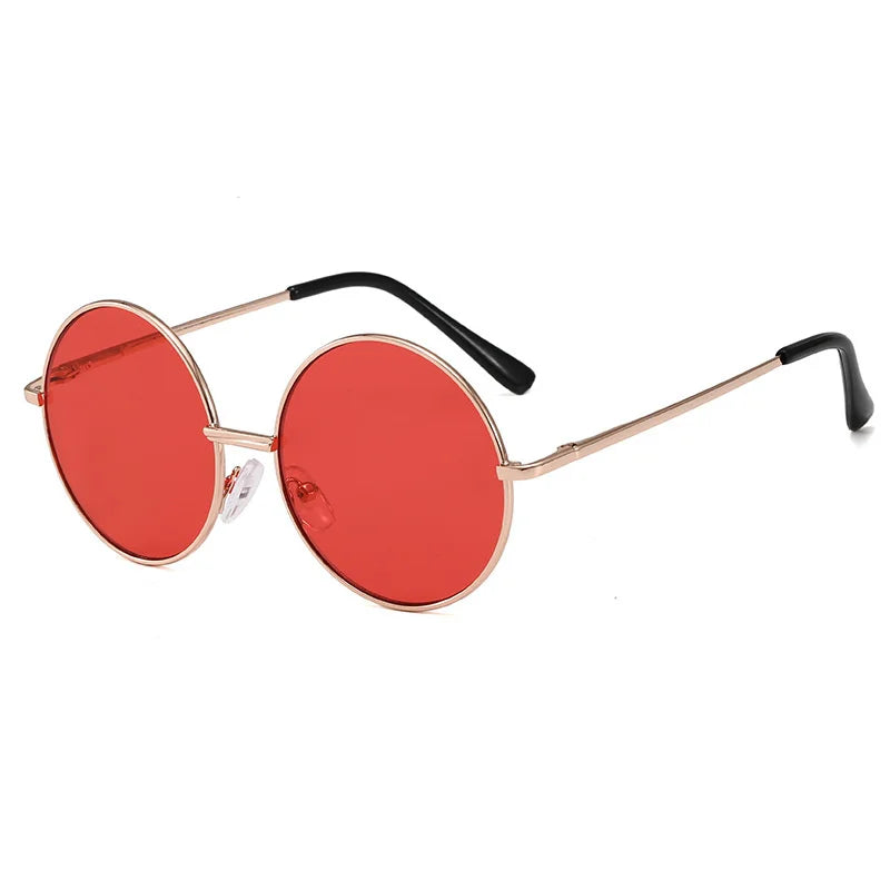Children's sunglasses metal frame round sunglasses  simple anti ultraviolet tide children's glasses