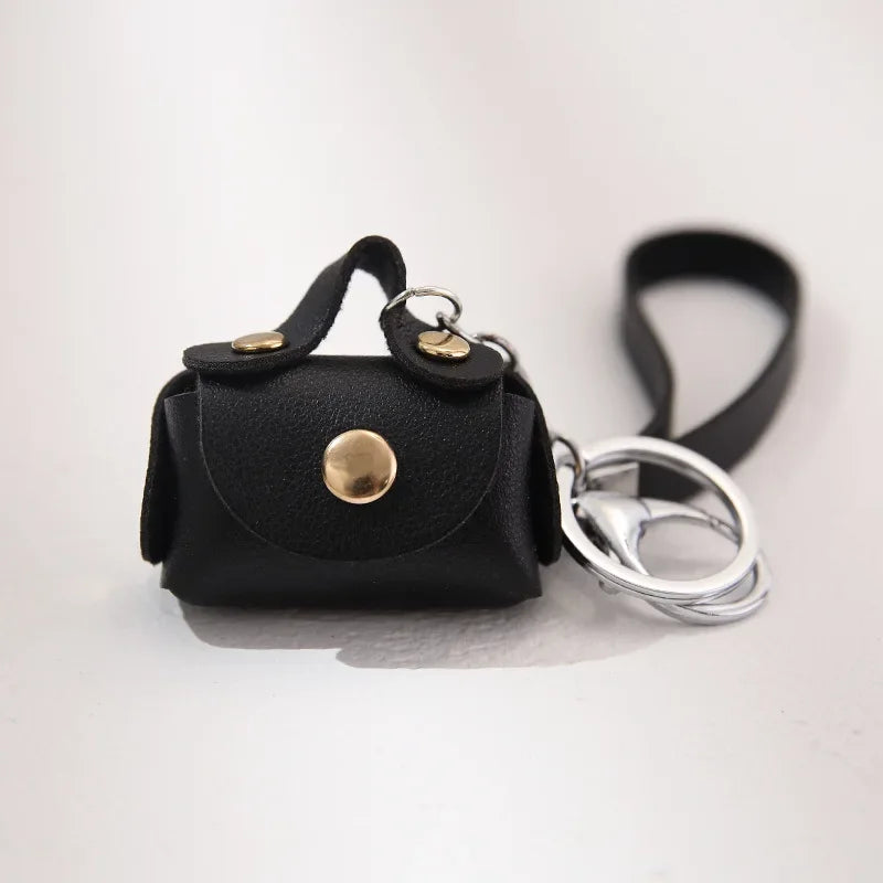 Cute Coin Purse Women's Bags Soft Leather Housekeeper Keychain Coin Wallet Pouch Mini Portable Storage Bag key Earphone Box