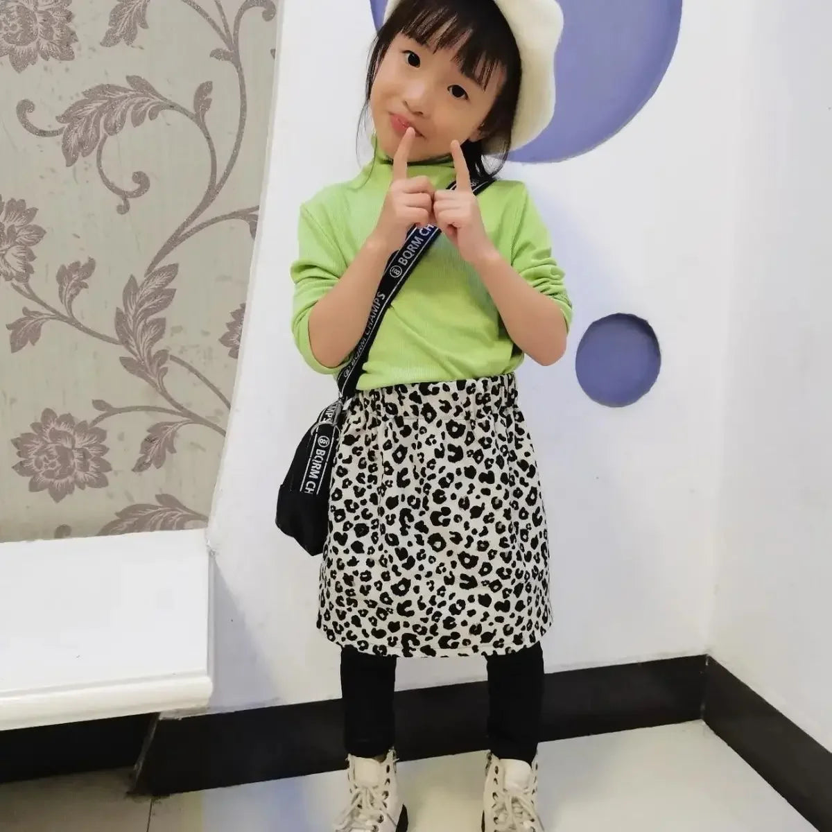 Girls Kids Leopard skirt comfortable cute baby Clothes Children Clothing 2025 new spring autumn