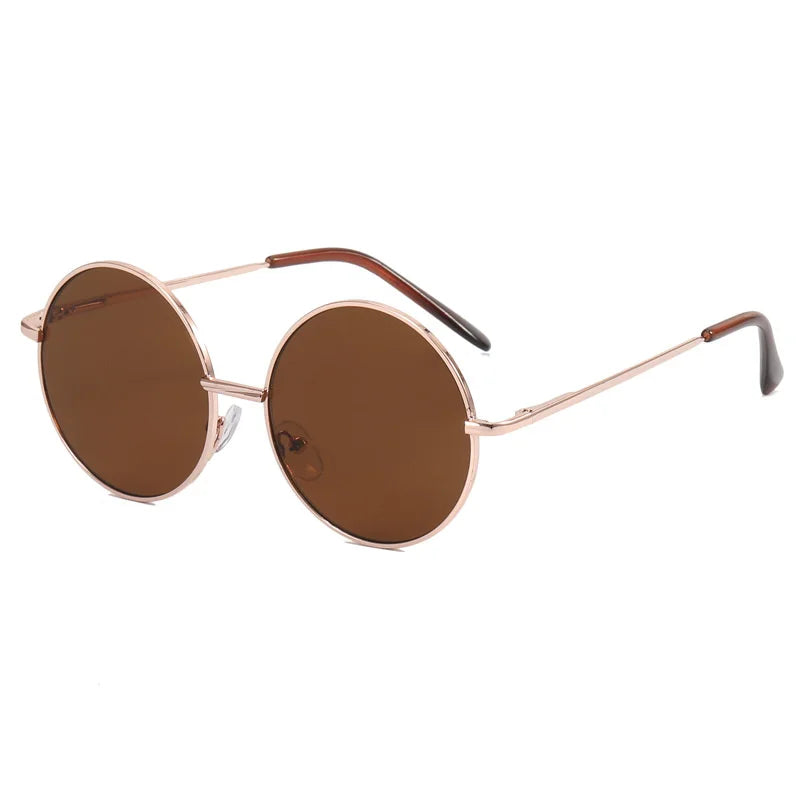 Children's sunglasses metal frame round sunglasses  simple anti ultraviolet tide children's glasses