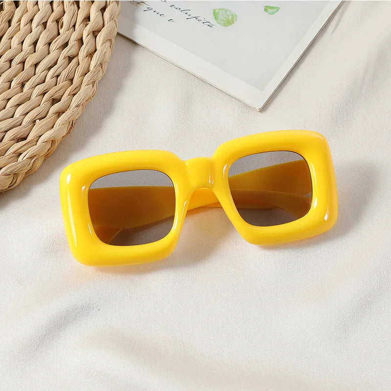 3-12 Years New Square Sunglasses for Boys Girls Y2K Retro Design Shades Candy Color Goggle Sun Glasses Kids Children Eyewear