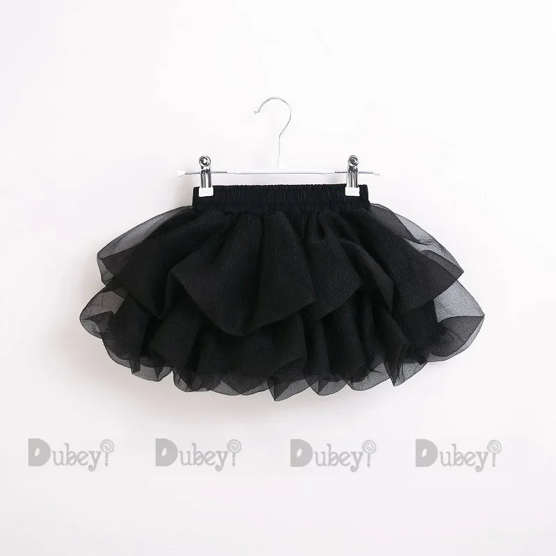 Toddler Girls Tutu Skirt for Kids Puff Layered Cake Bottom Wear Little Big Girls Mini Skort Shorts Children Lolita Clothes Wear