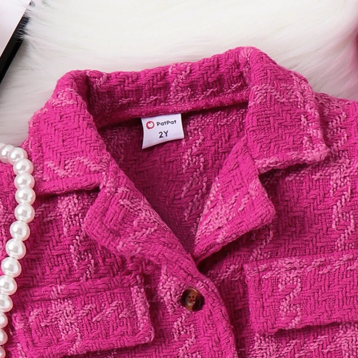 Toddler Girl 3-Piece Houndstooth Dress Set – Summer Outfit with Hat