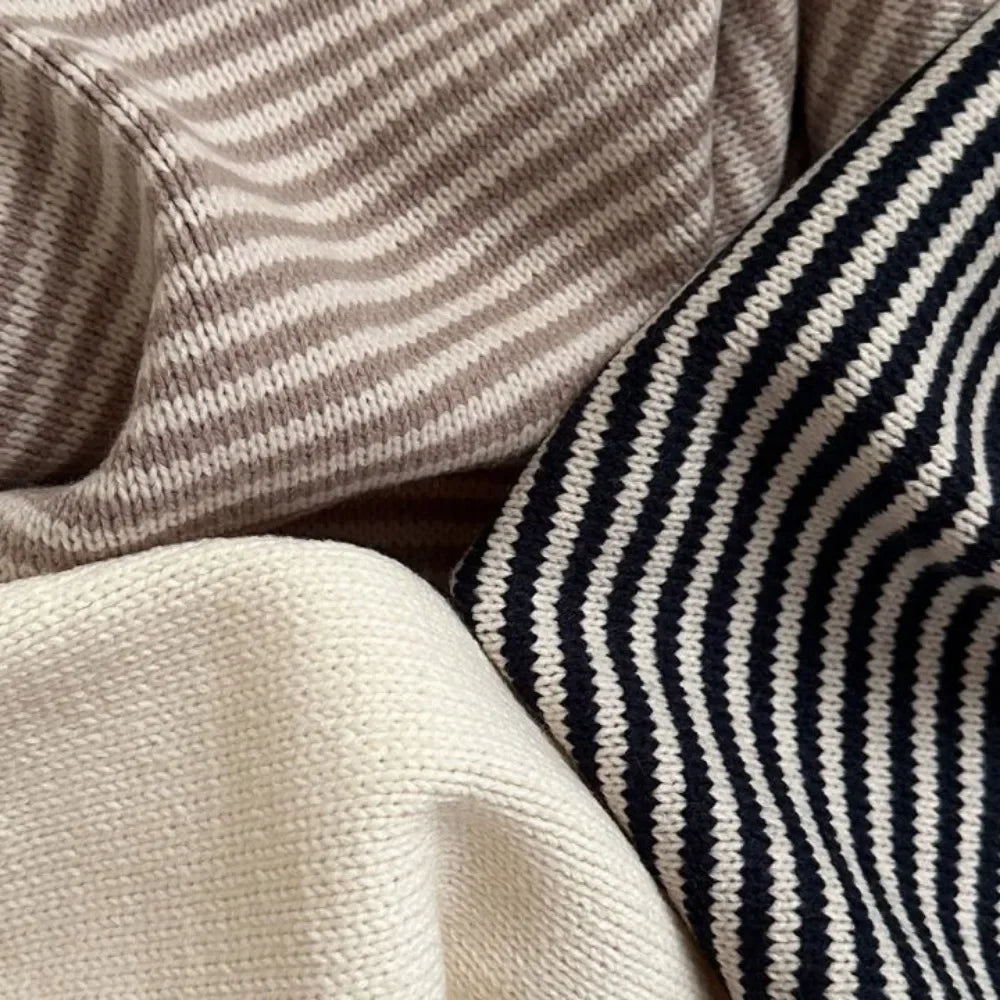 Kids Sweater New Lapel Stripe Baby Boy's Knitted Sweater Kid's Pullover Tops