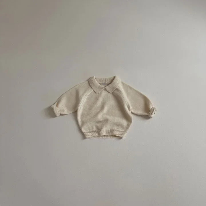 Kids Sweater New Lapel Stripe Baby Boy's Knitted Sweater Kid's Pullover Tops