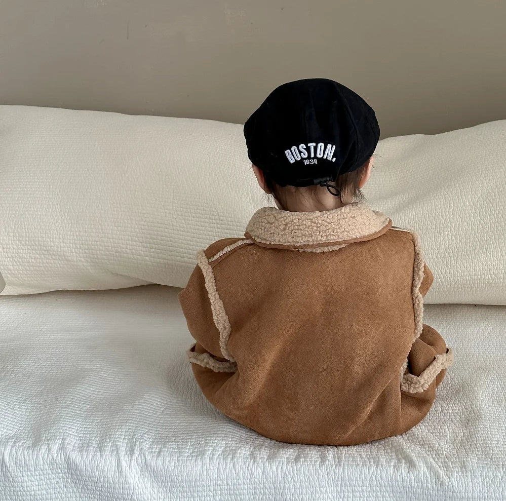 Winter Baby Romper Newborn Lamb Wool Baby Boy Romper Clothes Double Side Thick Warm Infant Jumpsuit For Boy Toddler Playsuit