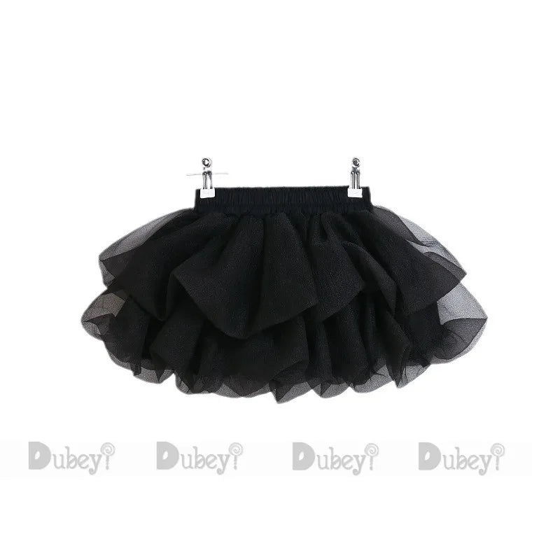 Toddler Girls Tutu Skirt for Kids Puff Layered Cake Bottom Wear Little Big Girls Mini Skort Shorts Children Lolita Clothes Wear