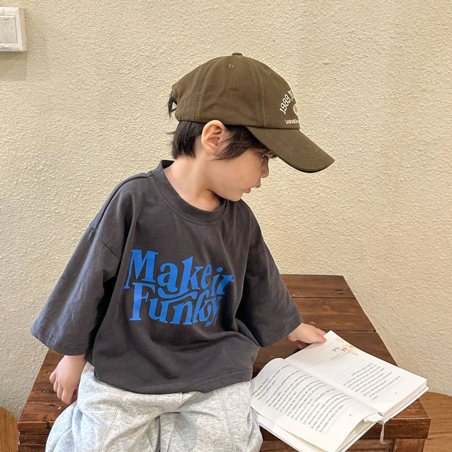 Kids Letter Print Long Sleeve T-Shirt – Boys & Girls Cotton Pullover